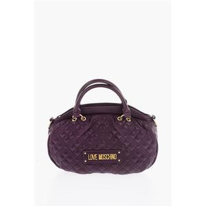 Сумка LOVE из стеганой искусственной кожи с двойной ручкой и съемным Moschino, Purple