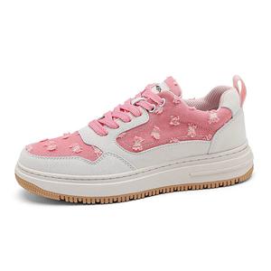 Женские нескользящие износостойкие низкие кроссовки для скейтбординга Bull Thunder, Pink
