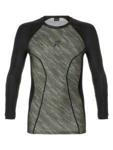 Футболка вратаря Padded Eco Undershirt цвета 7050 черный / пустынно-зеленый Reusch