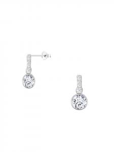 Alexander York Серьги-подвески с цирконами из родированного серебра 925 пробы, комплект из 2 штук