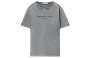 Футболка из хлопка с тиснением логотипа Alexander Wang, серый