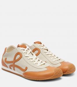 Балетные кроссовки Runner 2.0 из замши Loewe, Soft White/Tan