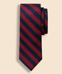 Галстук Silk Guard Stripe Rep, изготовлено в США.