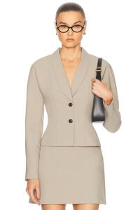 Liah Blazer Топ in Khaki Eaves, Khaki Green