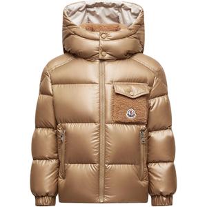 Детская пуховая куртка Moncler, бежевый