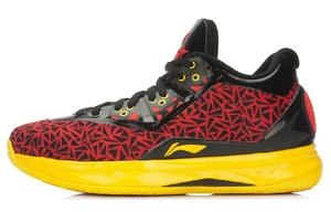 Баскетбольные кроссовки WOW 4 унисекс средней высоты, красные/черные/желтые Lining