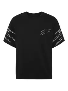 Футболка с декоративной строчкой Plein Sport, черный