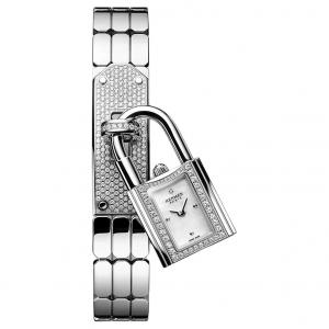 Часы Kelly Collection кварцевый механизм ремешок из нержавеющей стали 16 мм циферблат цвета перламутра унисекс HERMES