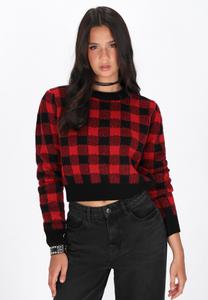 Джемпер myMo ROCKS Jumper, Black Dark Red/Black