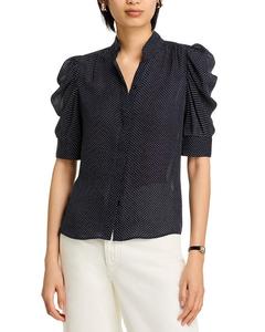 Джиллиан Шелковый Топ FRAME, мультиколор