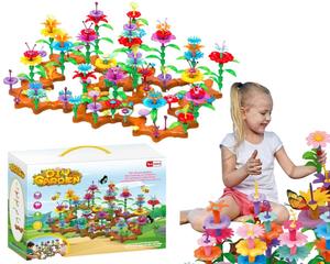 Цветочные блоки Сад Креативные цветы Набор пазлов для строительства, 198 предметов Inna marka