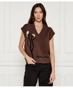 Жилет из отрубей Regular fit Weekend Maxmara, коричневый