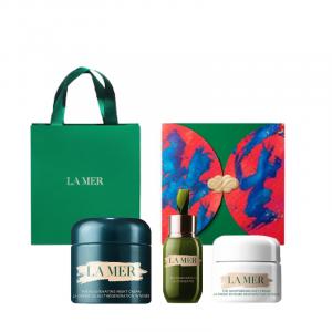 Набор для дневного и ночного ухода за кожей HAILANZHIMI, лимитированная новогодняя коллекция: увлажняющий, 30 мл + 30 мл + 15 мл La Mer, night cream 30ml+cloud velvet cream 30ml+repairing serums 15ml