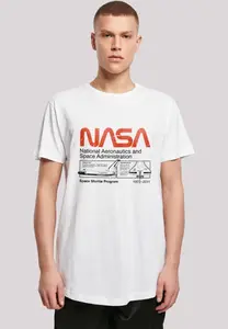 Футболка F4NT4STIC "NASA Classic Space Shuttle White", мужская, премиум-мерч, длинная, длинная рубашка, с принтом, белый