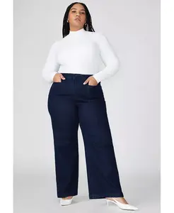 Плюс Размер Джинсы Брюки ELOQUII, синий