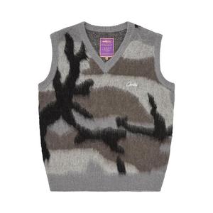 Жилет Corteiz Mohair Knit Vest, цвет Grey Camo