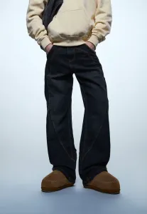 Жесткие джинсы-баллоны с широким кроем, унисекс, мешковатые. Favela, Grey Vintage