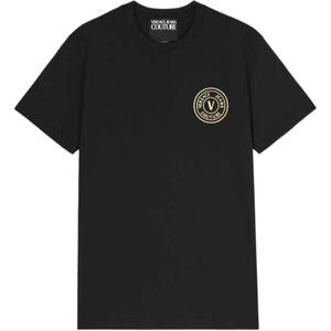 Футболка с принтом логотипа VERSACE JEANS COUTURE, черный