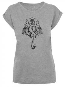 Футболка F4NT4STIC T-Shirt Harry Potter Dark Mark Crest, пятнистый серый