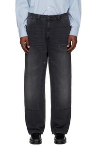 Carhartt Work In Progress Серые джинсы с двойными коленями