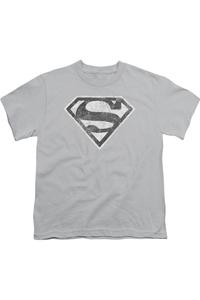 Футболка Superman Grey S с коротким рукавом для детей Gildan