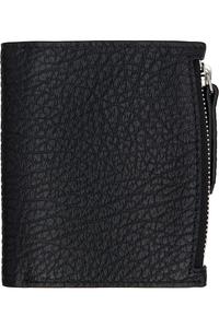 Кожаный клапанный кошелек Maison Margiela, черный