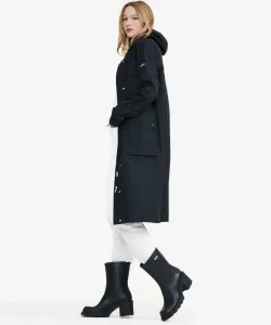 Дышащая и водонепроницаемая, компактная длинная куртка с капюшоном.