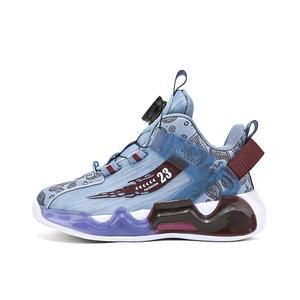 Баскетбольные кроссовки детские с низким верхом, амортизирующие удары и устойчивые к истиранию D&W, синий