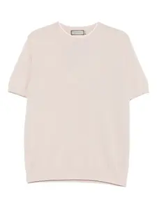 Футболка с короткими рукавами и круглым вырезом Canali, нейтральный