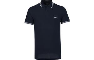 Поло с принтом Boss Logo HUGO BOSS, темно-синий