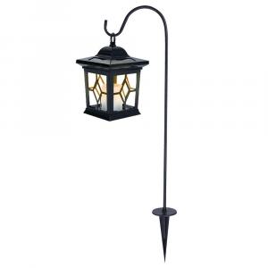 Globo Lighting Уличный светодиодный светильник на солнечных батареях, металлический, черный