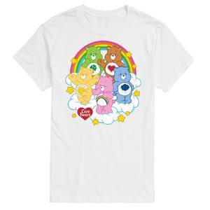 Мужская футболка Care Bears Group On Cloud с графическим рисунком Licensed Character, белый