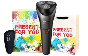Электробритва Rotary S1213/02 для всего тела, моющаяся, импортная с тремя лезвиями, зарядка через USB, быстрая зарядка PHILIPS