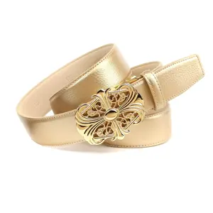 Кожаный ремень Anthony Crown Anthoni Crown, цвет Gold