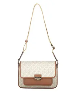 Стильная сумка через плечо с клапаном. Michael Kors, бежевый