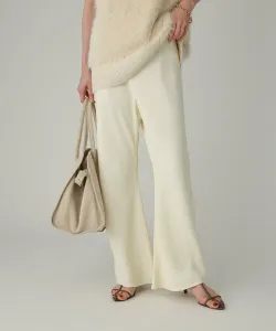 Ацетатные брюки, скроенные по косой Babylone, цвет Ivory 52