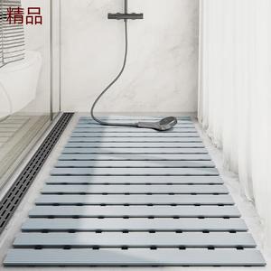 Dajiang Ковер 61x90 см из ПВХ, для ванной комнаты, противоскользящий, серый, с дренажным узором