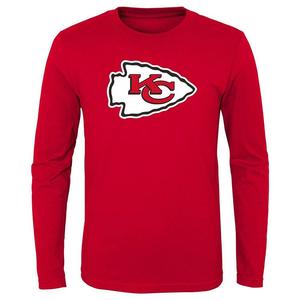 Красная футболка с длинным рукавом и логотипом Kansas City Chiefs Primary для дошкольников Outerstuff, цвет Chf Red