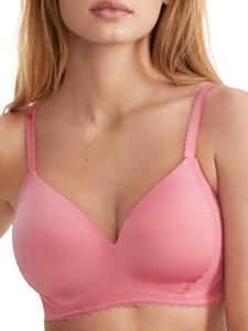 Бюстгальтер-футболка Bare Women's The Wire-Free Smoothing с кружевом, цвет wild rose