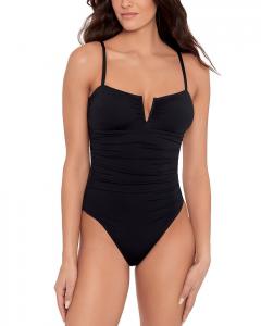 Слитный купальник Lauren V Wire Ralph Lauren, черный