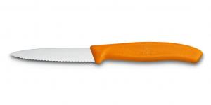 Нож для овощей VICTORINOX Swiss Classic серебро, оранжевый гладкий, лезвие: 8,0 см Victorinox Swiss Army