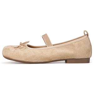 Туфли Мэри Джейн на плоской подошве, женские, абрикосового цвета Joy&Mario, Apricot