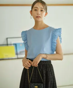 Футболка с оборками на рукавах от Jazzy-Jersey Suite L, цвет Blue [070]