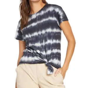 Футболка Perfect Knot в черную полоску с эффектом тай-дай Sanctuary