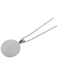 Adeliás Женское колье - цепочка-якорь из нержавеющей стали, 43 см, серебро