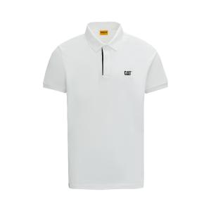 Футболка поло мужская CAT, белая