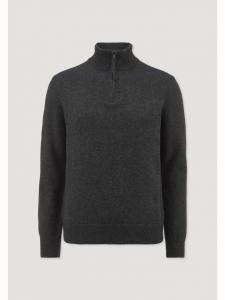 Вязаный свитер Troyer антрацитового цвета Hessnatur