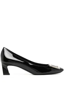 Лакированные туфли с пряжкой Roger Vivier, черный