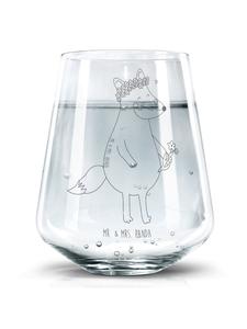 Стакан для питья с цветами лисы без надписей в прозрачном виде Mr. & Mrs. Panda