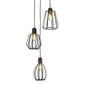 Подвесной светильник searchlight Senator, черный - сталь - 45 x 28 x 45 см